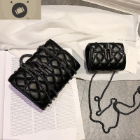 小挎包女包2019新版时尚菱格链条包包洋气单肩斜挎小方包 艾狄伊娃单肩包