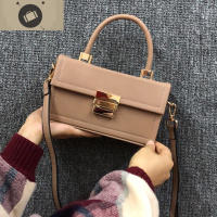 2020锁扣箱子小方包潮女手提包复古新款四方盒子简约斜挎韩百搭包 艾狄伊娃女斜挎包