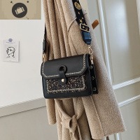 春夏季时尚流行小方包2020新款宽带潮韩版小包包女亮片百搭斜挎包 艾狄伊娃女斜挎包