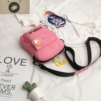 耳机孔港风帆布手机包女2020新款潮搭亲子小包休闲单肩斜挎包男童 艾狄伊娃女斜挎包