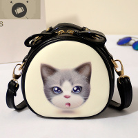 可爱春夏小包包女2020新款斜挎包猫猫咪印花图单肩手提迷你手机包 艾狄伊娃单肩包