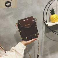 漆皮迷你小包包仙女2020秋冬新款百搭链条手机包原宿单肩斜挎包潮 艾狄伊娃单肩包