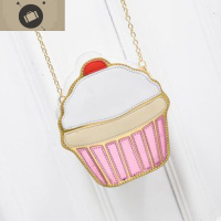 包包女个性可爱小包包新款韩版潮冰淇淋蛋糕单肩斜挎包手机零钱包 艾狄伊娃单肩包