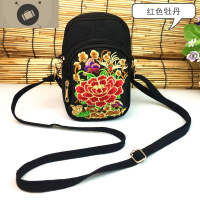 百搭刺绣小包包云南民族风绣花零钱包女大屏手机包斜挎包迷你小包 艾狄伊娃女斜挎包