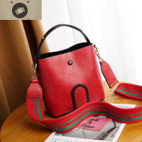 包包2020新款潮简约时尚百搭ins单肩包女包斜挎包彩带水桶包小包 艾狄伊娃女斜挎包