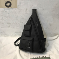 三角包水滴包学生工装单肩书包后背斜挎胸包男大容量运动骑行背包 艾狄伊娃斜挎包男