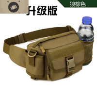 腰包男士户外多功能包水壶登山大容量运动防水帆布单肩斜挎路亚包 艾狄伊娃斜挎包男