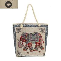 新款斜挎粗麻布包时尚泰国风亚麻大容量单肩民族风大象女士包包 艾狄伊娃单肩包