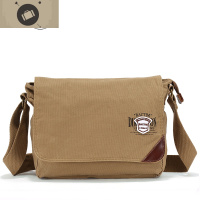 男式挎包单肩包休闲简约背差包男士包包斜挎肩包帆布包 艾狄伊娃