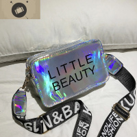 夏季小包包女2020新款韩版ins仙女斜挎包宽肩带镭射小方包单肩包 艾狄伊娃单肩包