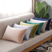 Sleepy Bear 新款天鹅绒纯色抱枕靠垫套简约现代毛绒靠枕长方形沙发大靠垫定做