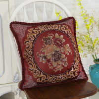 Sleepy Bear 亚麻素色双面抱枕沙发椅子靠垫欧式雕花单面可拆洗抱枕汽车抱枕