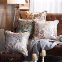 Sleepy Bear 欧式高精密提花抱枕套含芯沙发客厅汽车靠垫 抱枕布艺48x48cm