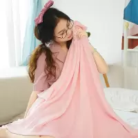 Sleepy Bear 夏天盖毯单人珊瑚绒毯子办公室午睡空调毛毯女法兰绒被子夏季薄款