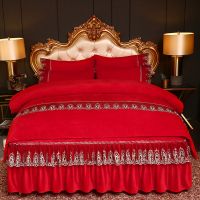 Sleepy Bear 加厚保暖水晶绒四件套双面绒法兰绒单人被套双人床单被罩床上用品