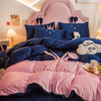 Sleepy Bear 加厚珊瑚绒四件套保暖法兰绒被套水晶绒少女心萌兔双面绒三件套