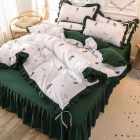 Sleepy Bear ins网红公主风床裙床单被套床罩磨毛四件套少女心三件套床上用品