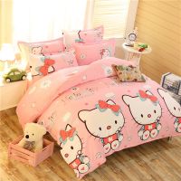 Sleepy Bear 加厚磨毛卡通床上用品四件套双人床单 被罩 学生宿舍棉三件套