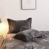 Sleepy Bear 法兰绒枕套一对装冬季保暖一只学生宿舍加厚枕头套48*74cm枕芯套