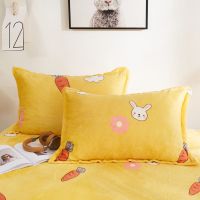 Sleepy Bear 法兰绒加绒枕套珊瑚绒枕头套48 74单人枕皮1只一对装短毛绒枕芯套