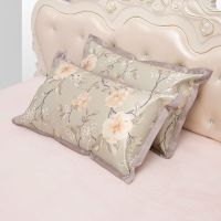 Sleepy Bear 夏季冰丝枕套一对装可水洗加厚粗双面枕套空调席枕套夏凉枕套双人