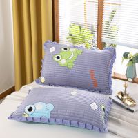 Sleepy Bear 水晶绒牛奶绒枕头套一对装加厚夹棉保暖枕套秋冬法兰绒单双人枕套