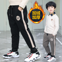 睿娃男童加绒裤子冬装长裤儿童毛呢裤新款潮中大童保暖休闲裤加厚棉裤