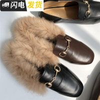 只买对的不买贵的,吼吼~经典英伦复古款橡胶软底平底马衔扣单鞋启如休闲鞋