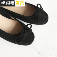 TMH自制早秋低经典黑 编织银丝绒面 蝴蝶结通勤低帮女单鞋 大码启如休闲鞋