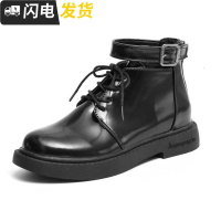 马丁靴女英伦风韩版百搭ulzzang短靴2022秋新款学院风皮带扣靴子启如