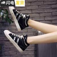 休闲高帮鞋女2022新款百搭韩版黑色ins女鞋港风超火bf运动鞋女潮启如