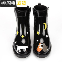 都市休闲雨鞋女士休闲雨靴中筒防鞋防滑韩版靴成人胶鞋启如