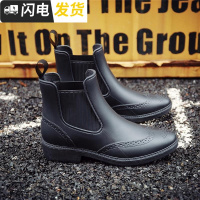 棉鞋女式靴时尚款外穿雨靴加绒保暖防防滑雨鞋成人短筒胶鞋启如