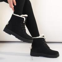 冬鞋短筒雪地靴女短靴保暖防滑棉靴平跟大码女靴子防百搭孕妇靴启如