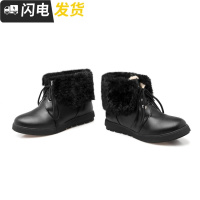 可爱少女棉鞋甜美雪地靴初高中生大学生棉靴毛毛靴韩版短靴冬鞋女启如