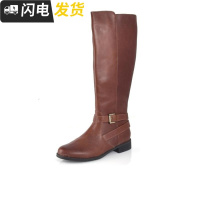 长靴拉链骑士靴1914605022低跟靴启如靴子