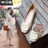平底单鞋女秋季2022新款韩版百搭孕妇豆豆鞋温柔风晚晚仙女秋鞋潮启如休闲鞋