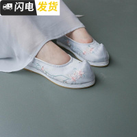 徐行记《四月天》轻汉主义原创汉服弓鞋女翘头鞋古风搭配绣花布鞋启如休闲鞋休闲鞋