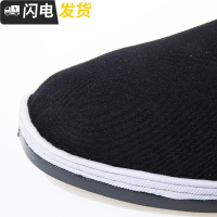 老北京男新款布鞋千层底布鞋老八路布鞋手工布鞋男士单鞋启如休闲鞋休闲鞋