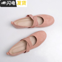 韩版百搭浅口仙女鞋温柔鞋孕妇护士鞋芭蕾绑带搭裙子的平底单鞋女启如休闲鞋