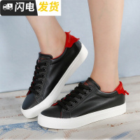 秋季小白鞋女士休闲韩版运动鞋大码40 41 42 43码平底女鞋启如休闲鞋休闲鞋