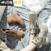 百搭韩版ins马丁靴女英伦风短筒2022学生秋冬季粗跟超火短靴复古启如休闲鞋休闲鞋
