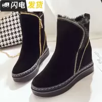 雪地靴女2022秋冬新款保暖加厚短靴棉鞋防滑中筒雪地棉女士马丁靴启如休闲鞋休闲鞋