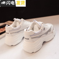 2022新款红女鞋ins超火休闲运动跑鞋女韩版ulzzang原宿百搭厚底启如休闲鞋休闲鞋