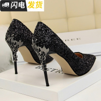 婚鞋性感女春季2022新款女细跟尖头婚礼伴娘新娘百搭单鞋高跟鞋启如休闲鞋