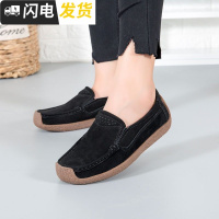 2022新款秋冬豆豆鞋平底休闲老北京布鞋女加绒孕妇中老年妈妈棉鞋启如女士靴子