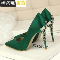 2022春季新款性感女鞋尖头新娘鞋超高跟红色结婚鞋细跟礼服鞋单鞋启如休闲鞋