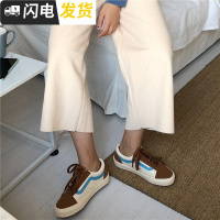兔兔宋韩版ulzzang原宿ins超火百搭拼色帆布鞋男女学生情侣款板鞋启如