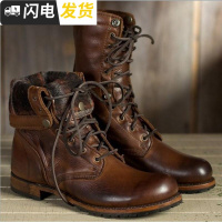 启如Fall / winter European fashion men's Motorcycle boots休闲休闲鞋