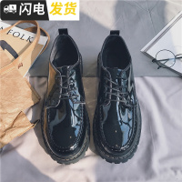 方少男装 2022秋季男士文艺休闲皮鞋韩版英伦PU皮青年低帮休闲鞋启如休闲鞋
